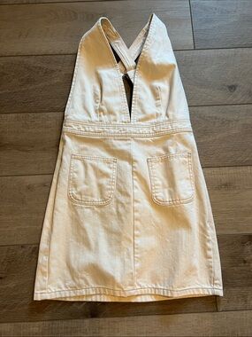 Cream Denim Dress